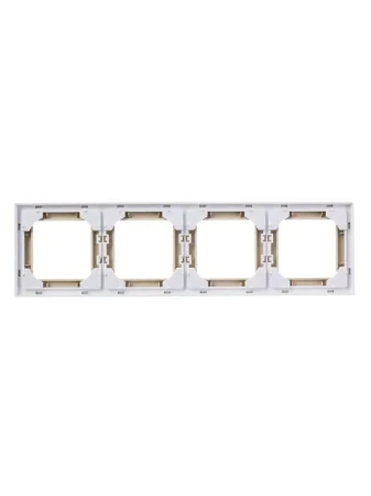 Рамка Levit 4п сл. кость/бел. ABB 2CHH015040A6017