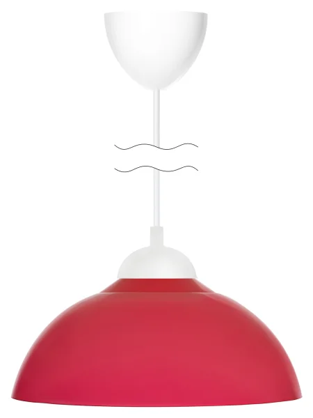 Светильник НСБ 1122/1 "Home mini" 15 Вт, Е27, красный, шнур белый TDM