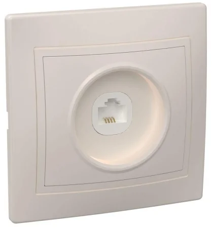 Розетка телефонная 1-м СП Кварта РТ10-ККм IP20 крем. GENERICA ETK10-K33-DM