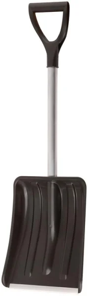 Лопата для уборки снега "Актив-Авто" 365х260х900мм укороченный съемный алюм. черенок; пластик. 68106