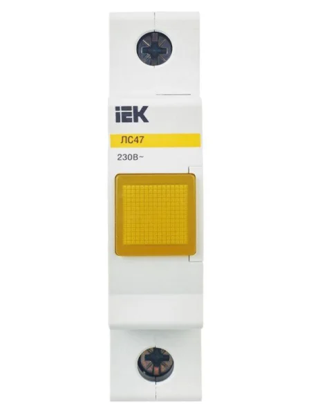 Лампа сигнальная ЛС-47 желт. IEK MLS10-230-K05