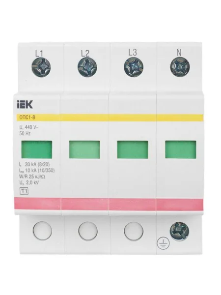 Ограничитель перенапряжения ОПС1-B 4P IEK MOP20-4-B