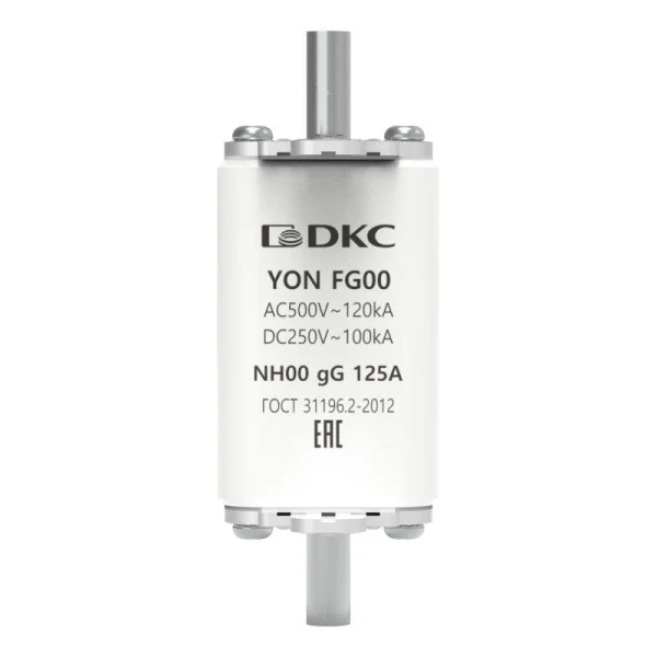Предохранитель YON ножевого типа FG00 с одинарной индикацией 125А DKC 1FG00-0125