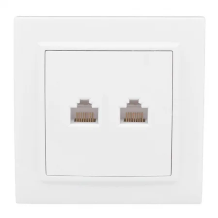 Розетка компьютерная 2-м СП Минск RJ45 бел. EKF ERK02-035-10