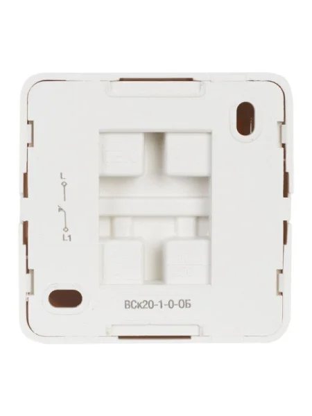 Выключатель кнопочный 1-кл. ОП Октава 10А IP20 ВСк20-1-0-ОБ бел. IEK EVO13-K01-10-DC
