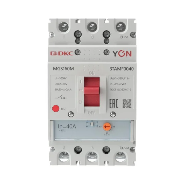 Выключатель автоматический MGS160 3P 32-40A 25kA YON MGS160M-3TAMF0040