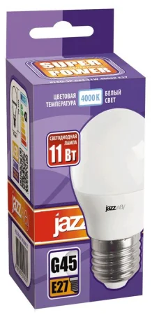 Лампа светодиодная PLED- SP G45 11Вт E27 4000К 230/50 JazzWay 5019362