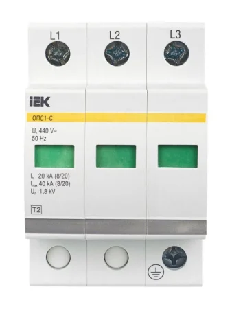Ограничитель перенапряжения ОПС1-C 3P IEK MOP20-3-C