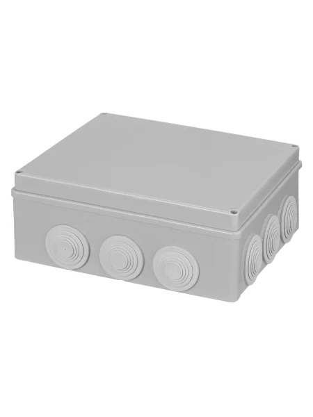 Распаячная коробка ОП 240х190х90мм, крышка, IP55, 12 гермовводов, инд. штрихкод, TDM
