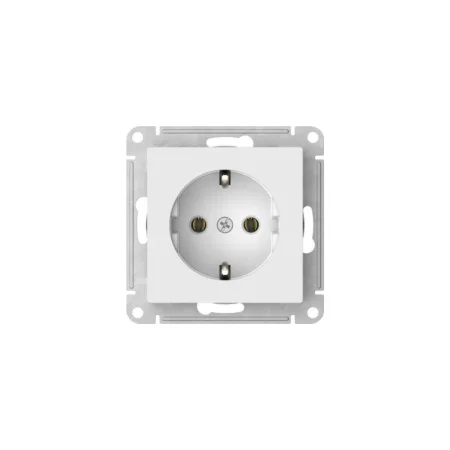 Розетка AtlasDesign 16А с заземл. быстрозажим. клем. механизм бел. SE ATN000143S