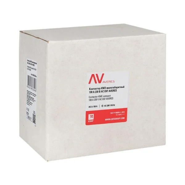 Контактор КМЭ 100А кат. 230В AC AVERES EKF ctr-s-100-00-230-av