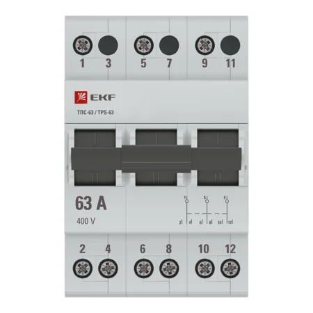 Переключатель трехпозиционный ТПС-63 3P 63А PROxima EKF TPS363