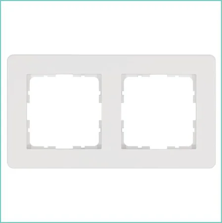 Рамка 2-м G-Flex бел. глянцевый Jasmart G1102W