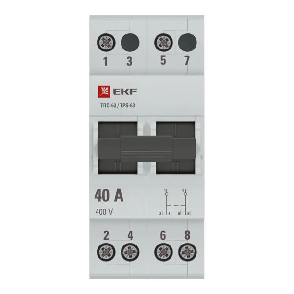 Переключатель трехпозиционный ТПС-63 2P 40А PROxima EKF TPS240
