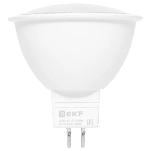 Лампа GU5.3 4.5W WIFI RGBW Умная Connect EKF slwf-gu-53-rgbw