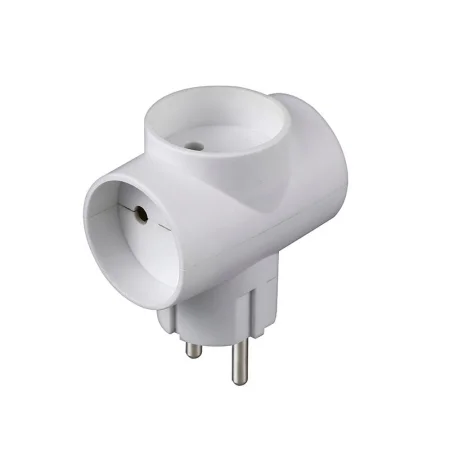 Разветвитель 3-м Т-образный без заземл. 10А 2200Вт 250В бел. DОМТОК 2662