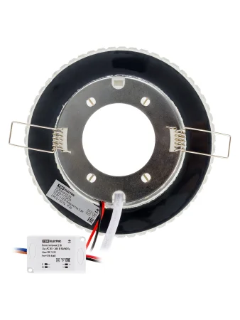 Светильник встраиваемый СВ 03-17 GX53 230В LED подсветка 5 Вт зеркальный/хром TDM