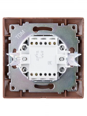 Выключатель 2-х кл. 10А венге "Лама" TDM