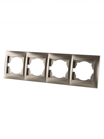 Рамка 4-х постовая горизонтальная бронза "Лама" TDM