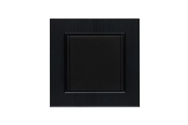 Розетка 1-м с крышкой Karea LINE STAR с заземл. чер. Makel 86054029