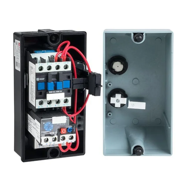 Пускатель магнитный КМЭ-9А 220В с РТЭ в корп. IP65 EKF ctrp-r-9-220v