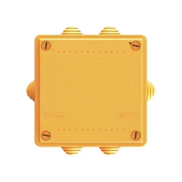 Коробка ответвительная FS 100х100х50мм 4р 450В 6А 4кв.мм с каб. вводами и клеммн. IP55 пластик. DKC FSB11404