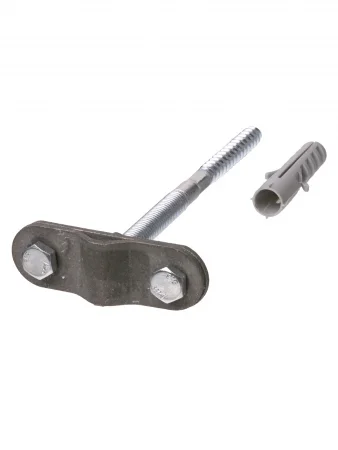 Держатель фасадный для прута Ø6-10 мм длина 250 мм, дюбель, стальной зажим, термодиффузия TDM