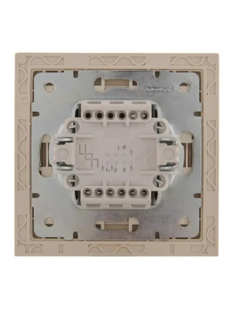 Выключатель 3-кл. СП Rain IP20 крем. LEZARD 703-0303-109