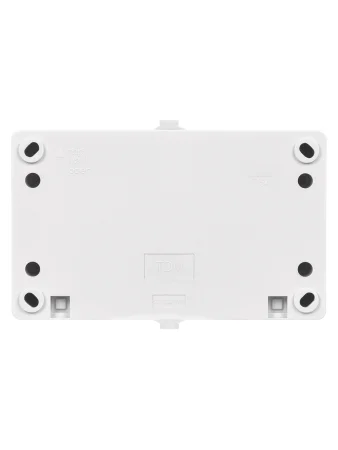 Блок (горизонтальный) выключатель 2-кл. + розетка 2П+З с з/ш БКВР IP54 белый "Вуокса" TDM