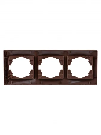 Рамка 3-х постовая горизонтальная венге "Лама" TDM