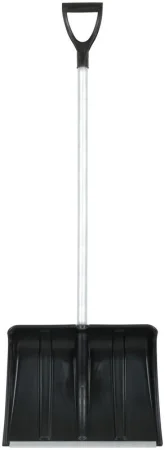Лопата для уборки снега "Снеговик" 500х375х1355мм алюм. черенок; пластик. 68104