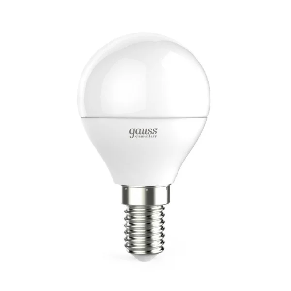 Лампа светодиодная Elementary Globe E14 8Вт 4100К Gauss 53128