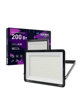 Прожектор светодиодный PREMIUM 200Вт 6500К 20000лм IP65 КОСМОС KOS_PR_LED_200 Прожектор светодиодный PREMIUM 200Вт 6500К 20000лм IP65 КОСМОС KOS_PR_LED_200