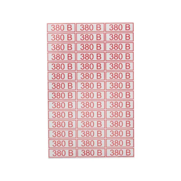 Наклейка знак электробезопасности " 380 В" 10х30мм Rexant 56-0008