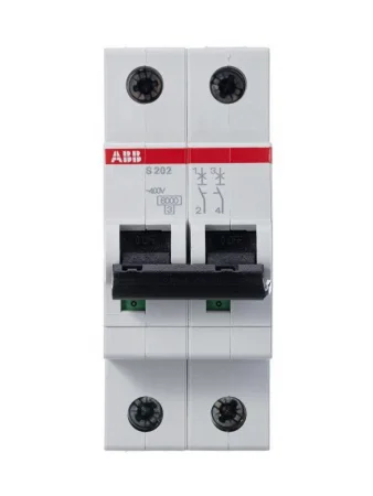 Выключатель автоматический модульный 2п C 50А 6кА S202 C50 ABB 2CDS252001R0504