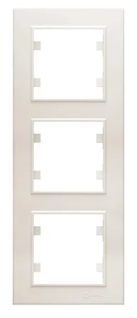 Рамка 3-м Karea вертик. крем. Makel 56010708