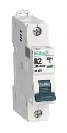 Выключатель автоматический модульный 1п B 2А 10кА ВА-105 DEKraft 13101DEK