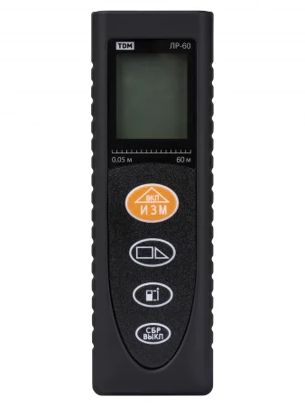 Лазерная рулетка ЛР-60, дальность 60 м, точность 2 мм, подсветка, IP54, 2хAAA, “Алмаз” TDM
