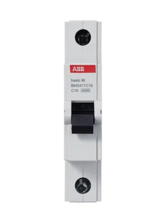 Выключатель автоматический модульный 1п C 16А 4.5кА Basic M BMS411C16 ABB 2CDS641041R0164
