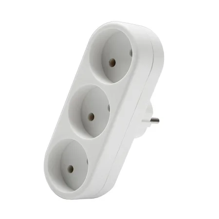 Разветвитель 3-м плоский без заземл. 10А 2200Вт 250В бел. DОМТОК 2655
