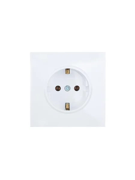 Розетка 1-мест. с/з ПБТ СП ZIMA безвинт. зажим бел. LEZARD 704-0288-122BQC