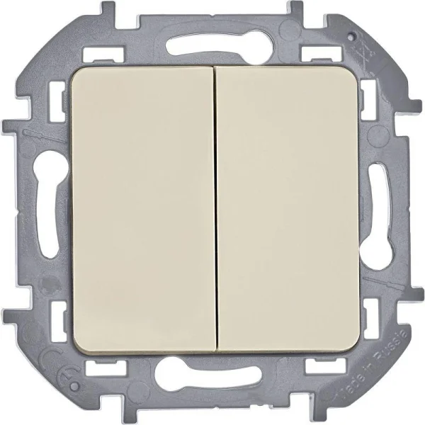 Выключатель 2-кл. Inspiria 10А IP20 250В 10AX механизм сл. кость Leg 673621