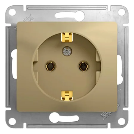 Розетка 1-м СП Glossa 16А IP20 с заземл. механизм титан SE GSL000443