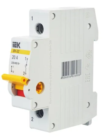 Выключатель нагрузки ВН-32 20А/1П IEK MNV10-1-020