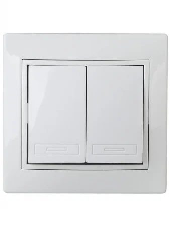Выключатель 2-кл. СП Plano 10А IP20 1-104-01 250В бел. Intro Б0027601