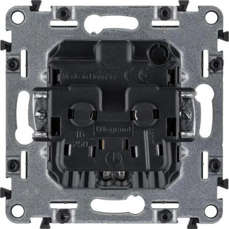 Розетка 1-м СП Valena Allure 16А IP2X 250В 2P+E безвинт. клеммы с лицев. панелью механизм алюм. Leg 753921