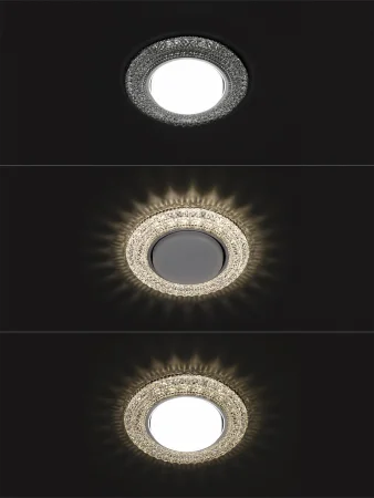 Светильник встраиваемый СВ 03-10 GX53 230В LED подсветка 5 Вт зеркальный/хром TDM