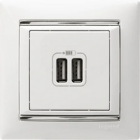 Розетка USB 2-м СП Valena бел. Leg 770470