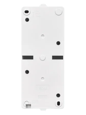 Блок (вертикальный) выключатель 1-кл. + розетка 2П+З с з/ш БКВР IP54 белый "Вуокса" TDM