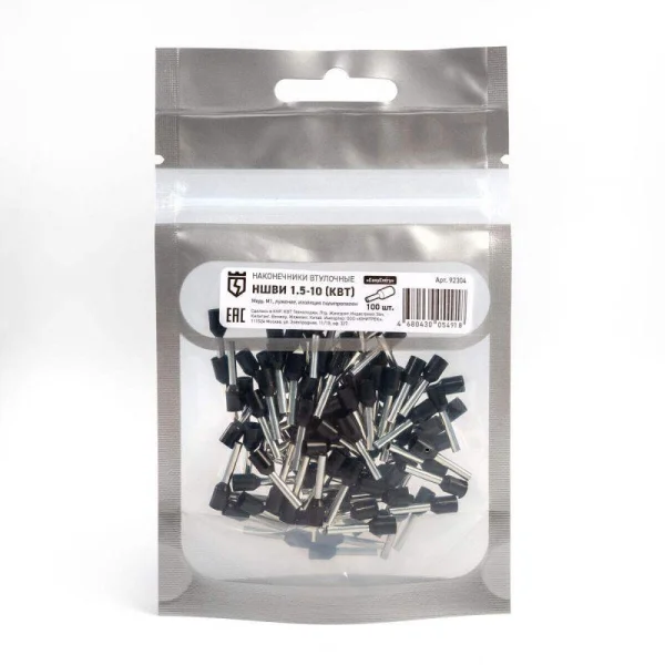 Наконечник штыревой втулочный изолированный НШВИ 1.5-10 КВТ 92304